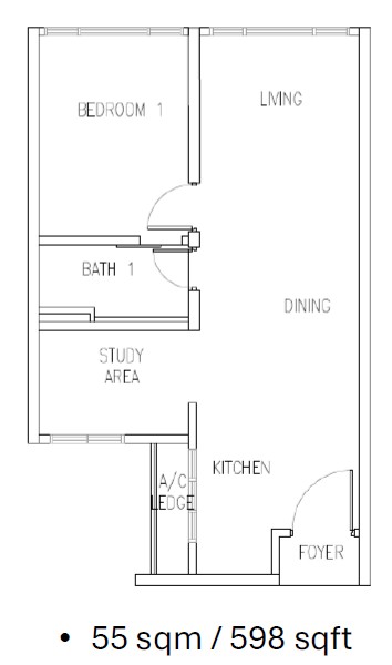 Hillview @ Senibong Cove floor plan, Type A1