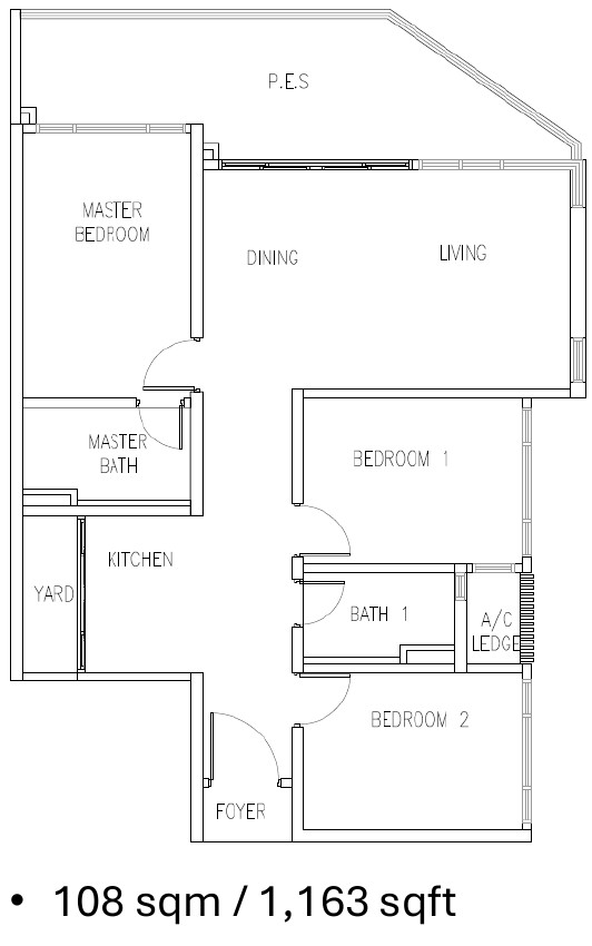 Hillview @ Senibong Cove floor plan, Type C1c