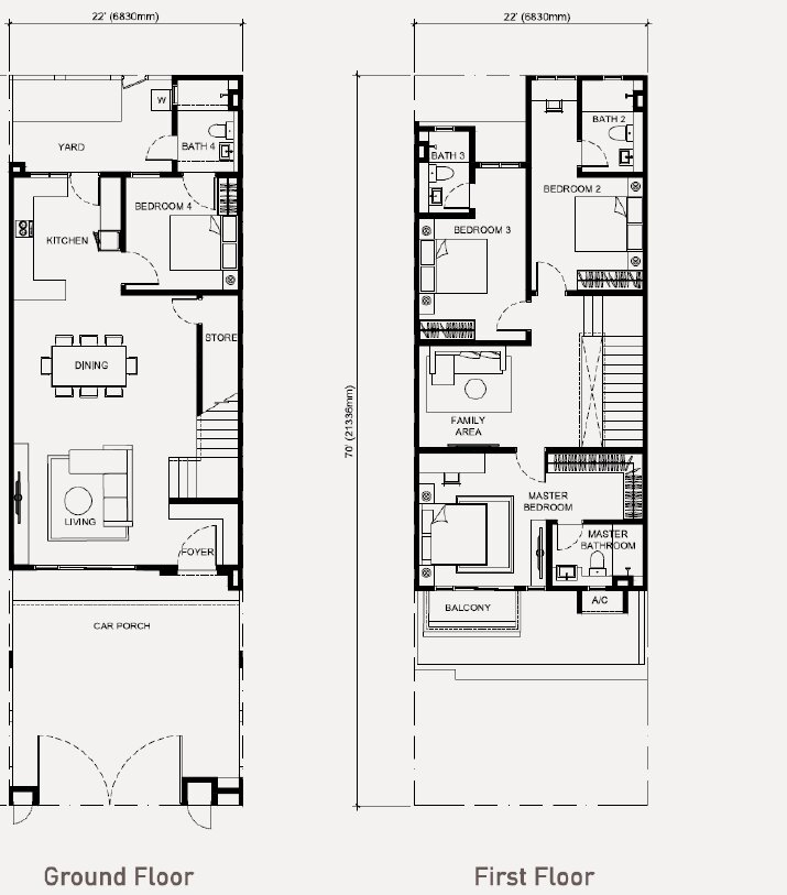 Estuari Parkhomes Type A1 floor plan