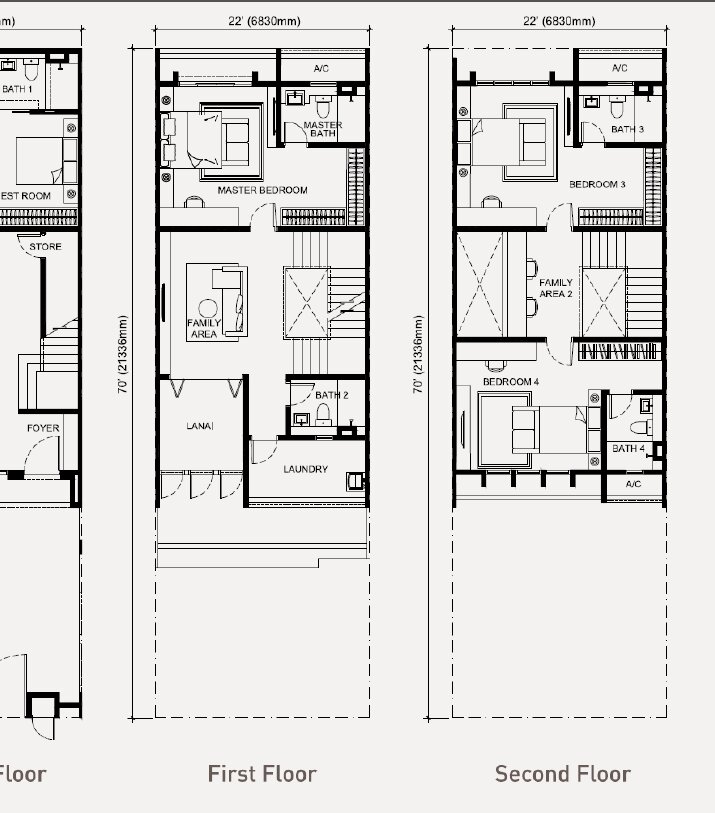 Estuari Parkhomes Type A3-1 3-storey floor plan
