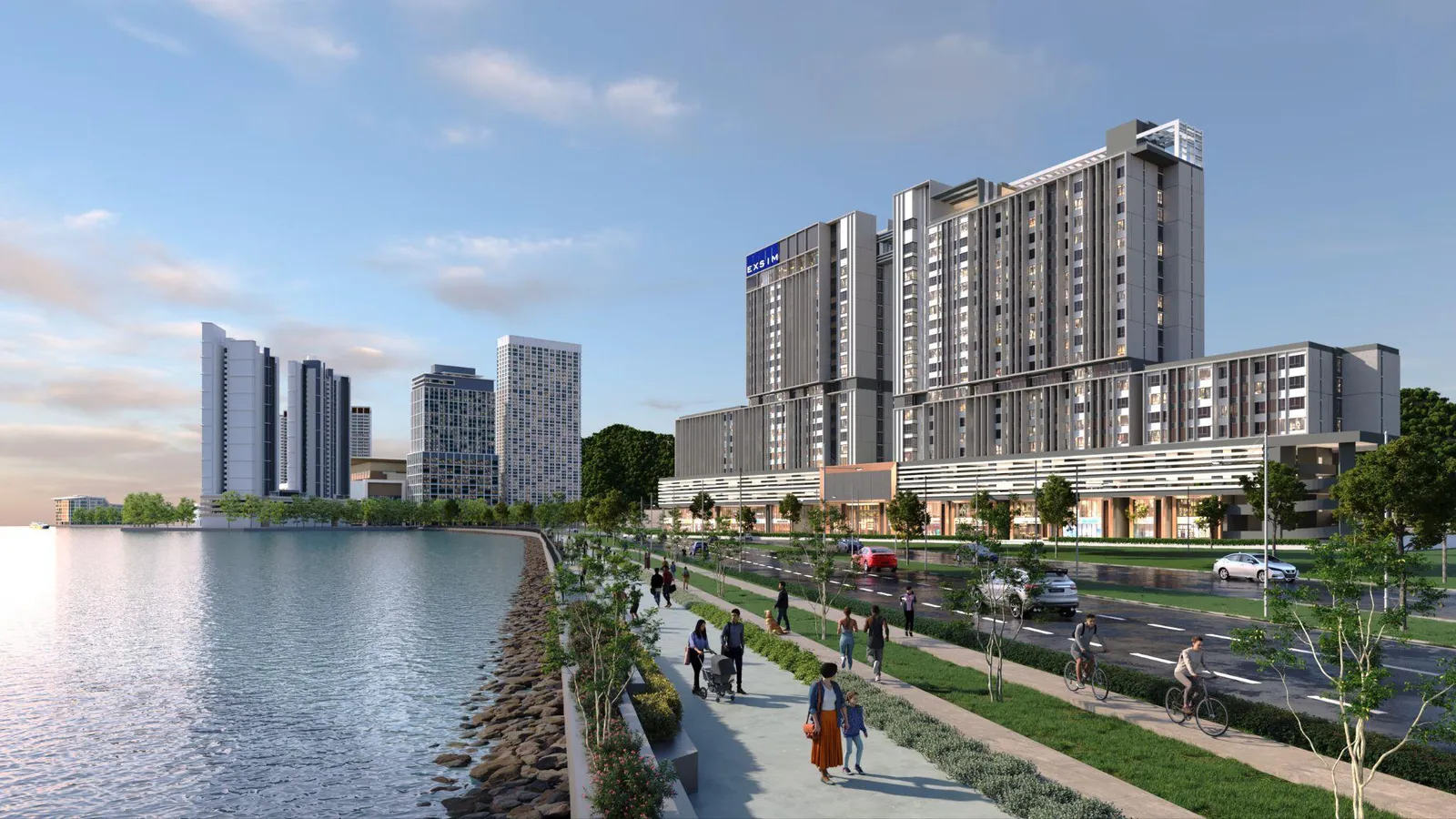 Keeperz Suites, Gelugor: seafront promenade beside the site, artist's impression