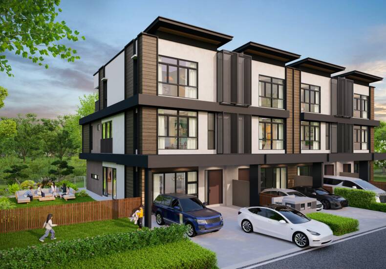Kew Woods Cedar three-storey link house, second view