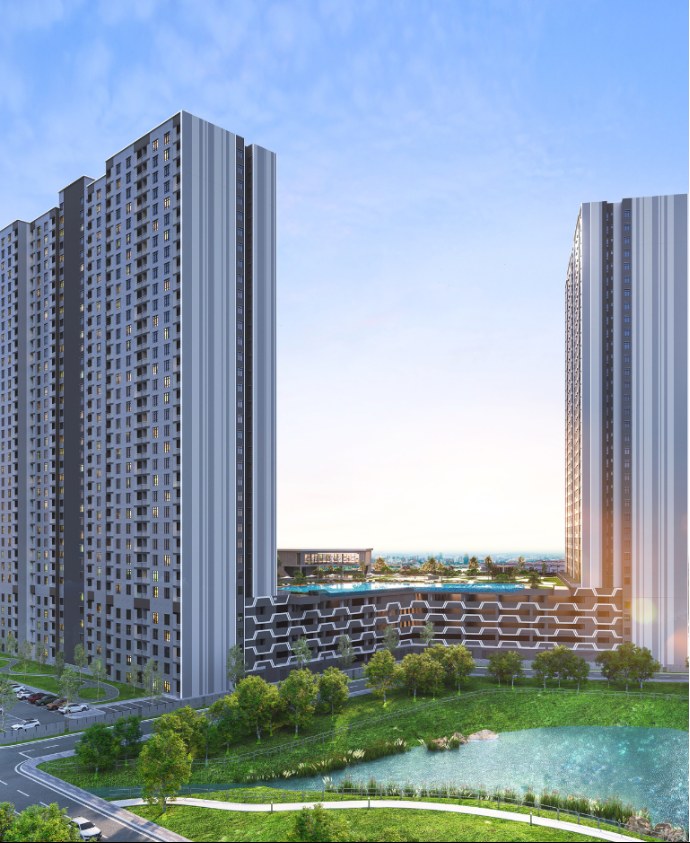 KSL Lakeview towers by the lake, Ponderosa, Johor Bahru (artist impression)