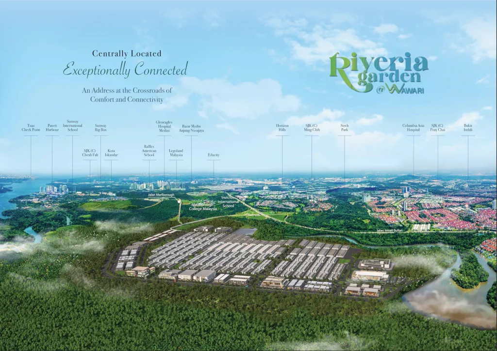 Location map for Riveria Garden and Riverhaus, Iskandar Puteri