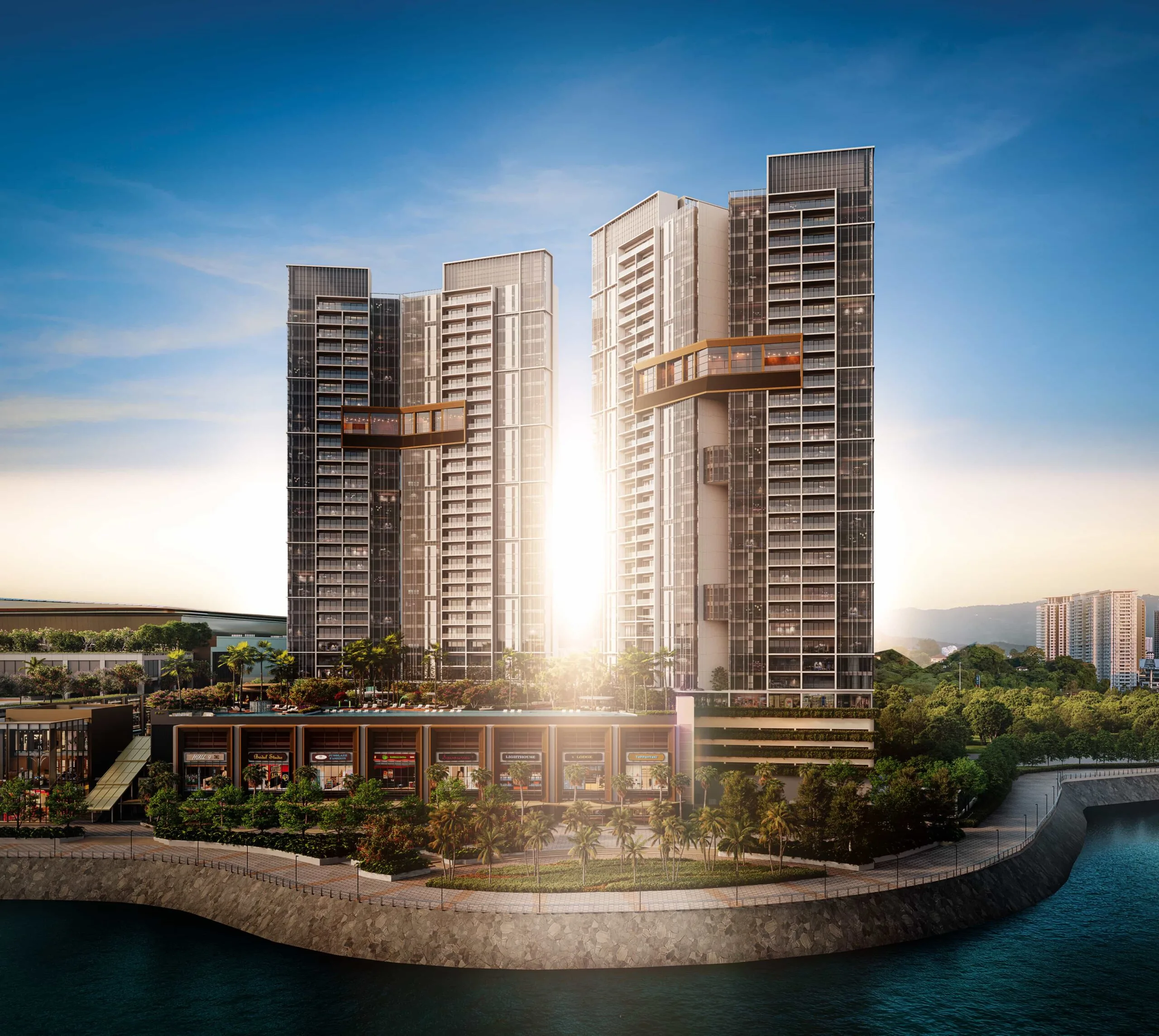 Lightwater Residences, Gelugor: the development within The Light City