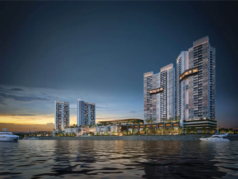 Lightwater Residences, Gelugor: waterfront towers at The Light City, artist's impression