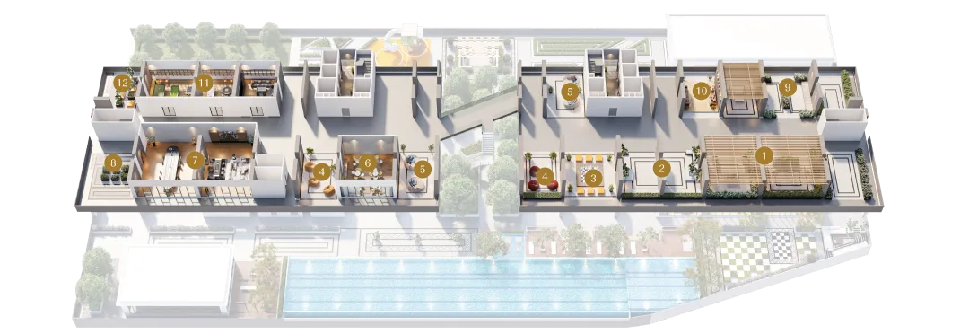 Lumina Residence, George Town: Level 10 facilities plan