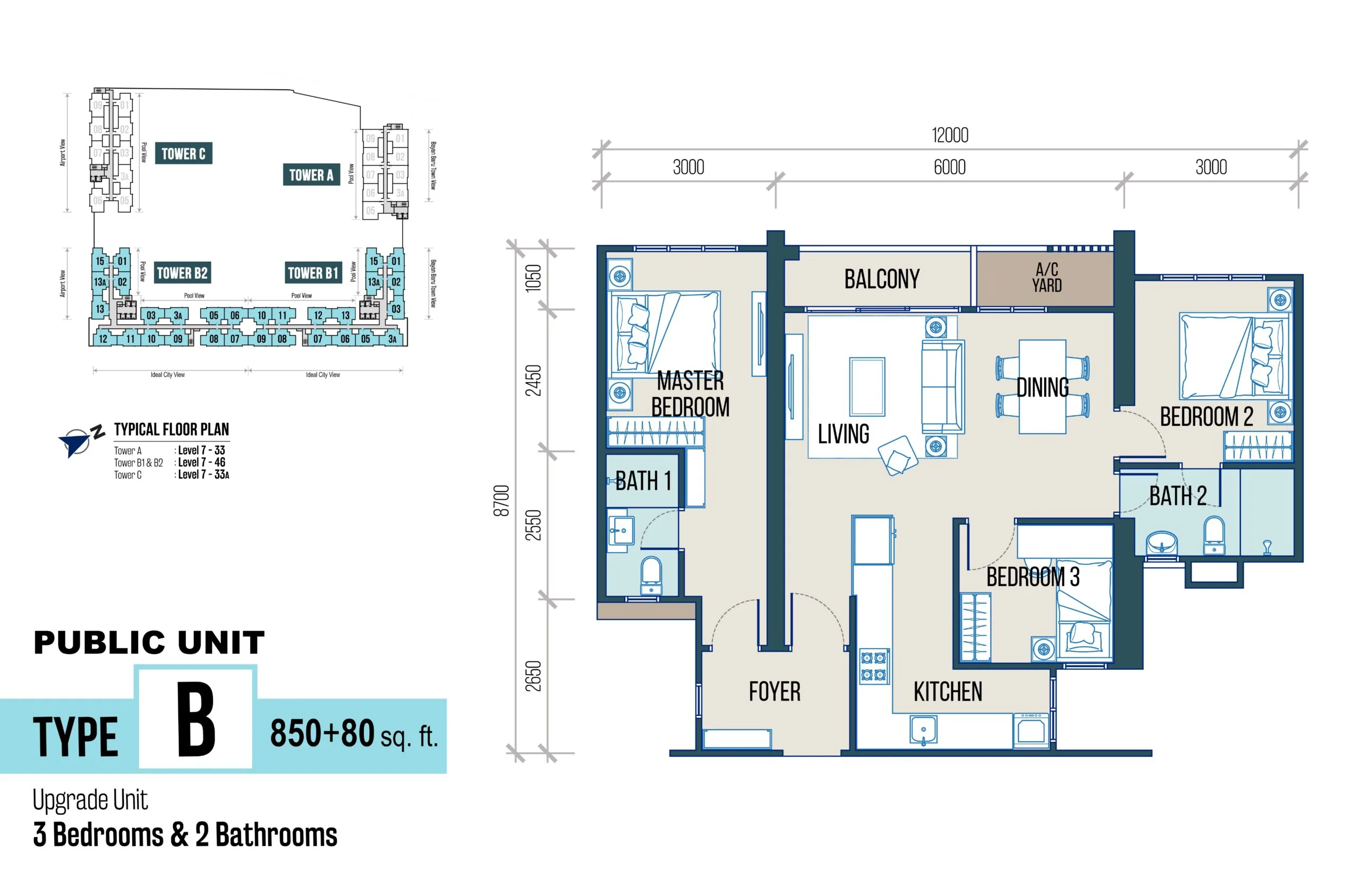 Maldives Residences, Bayan Lepas: Floor plan sheet floor plan, all types