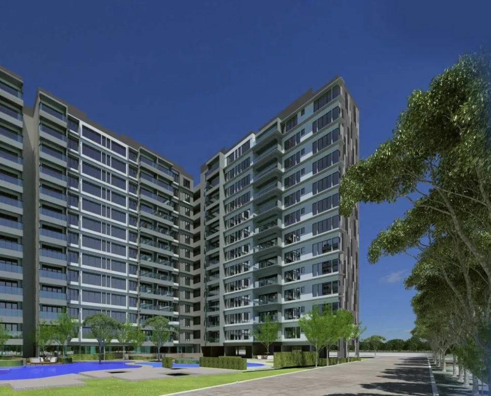 Marina Residences 2 @ Clear Water Bay, Butterworth: Block D and the pool deck, artist's impression