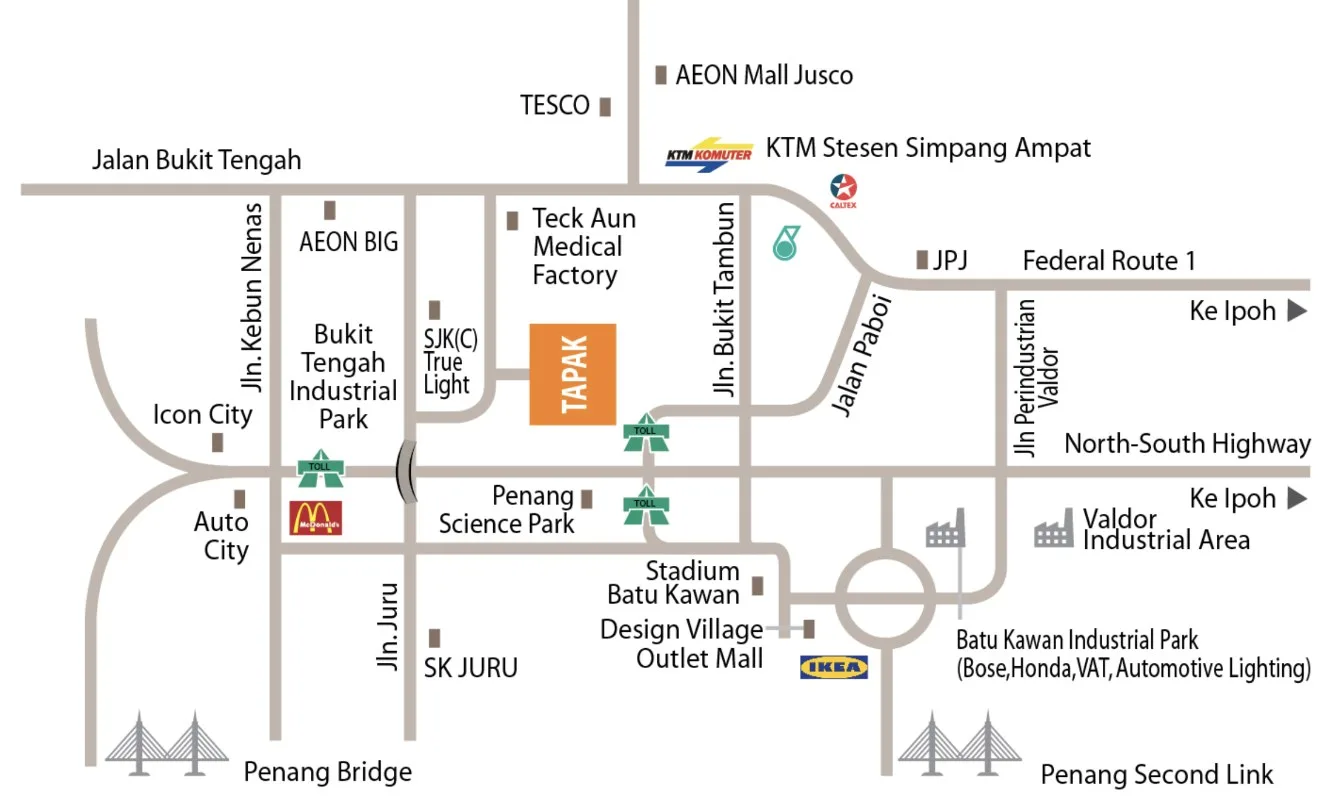 One City Height, Juru: location map with the site marked
