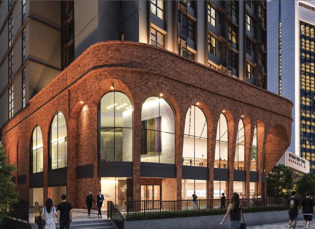 One Heritage brick-arched facade in Johor Bahru Old Town, artist's impression