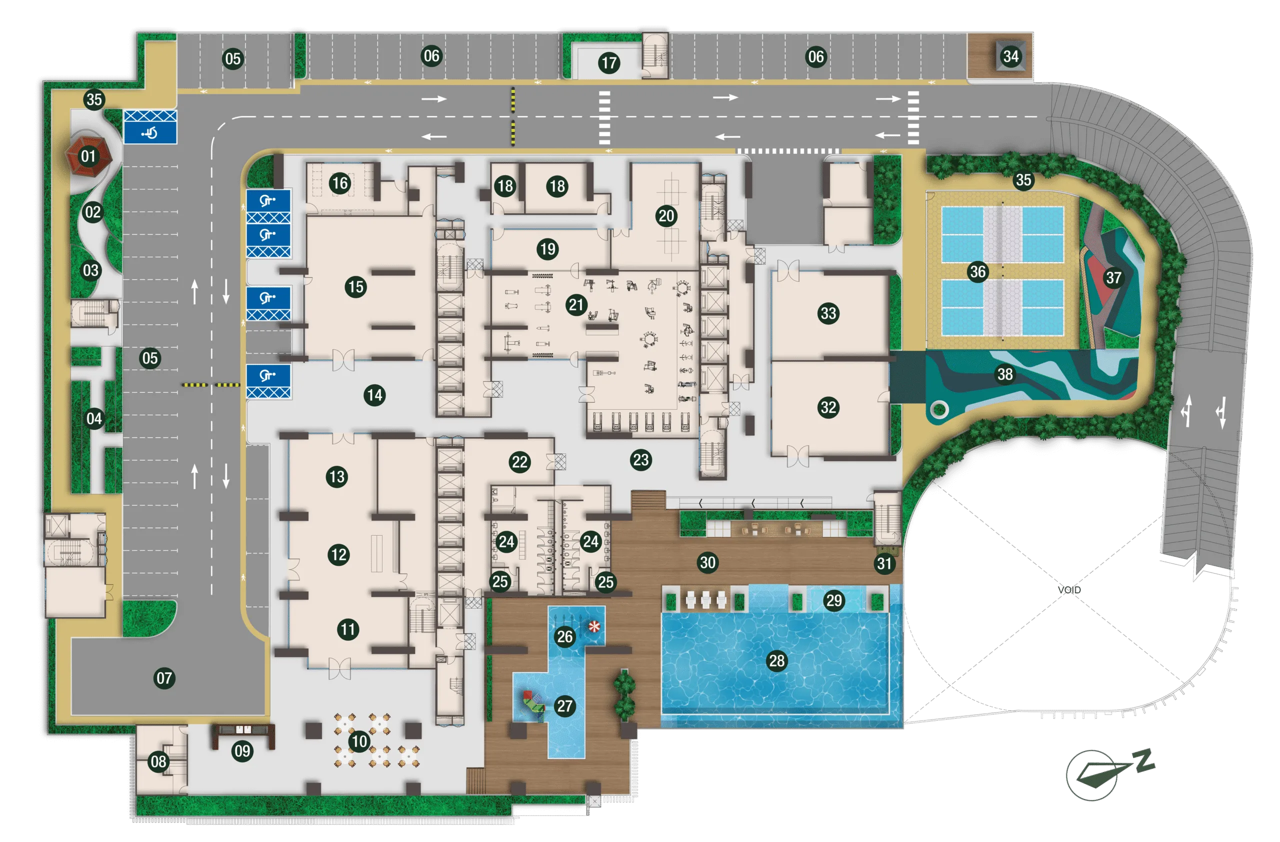 Pinnacle Bukit Gambier, Gelugor: facilities plan