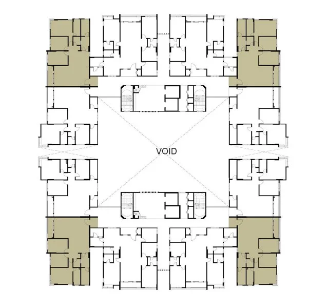 Primero Heights, Seberang Jaya: where Type B homes sit on the floor (corner units)