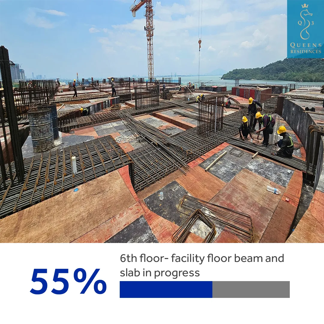 Queens Residences Q3, Queens Waterfront, Bayan Lepas: construction progress, April 2026