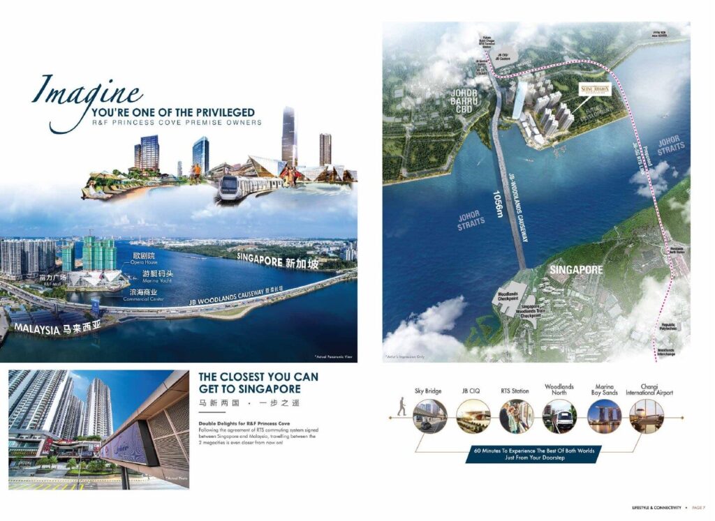 R&F Princess Cove location next to the JB-Singapore Causeway