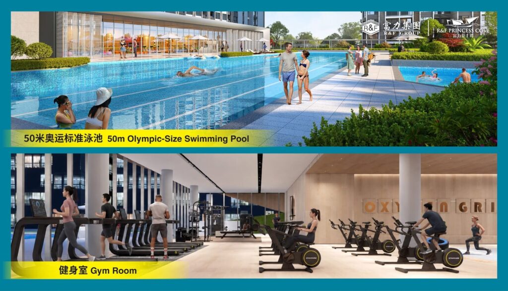 R&F Princess Cove Phase 3 pool and gym room