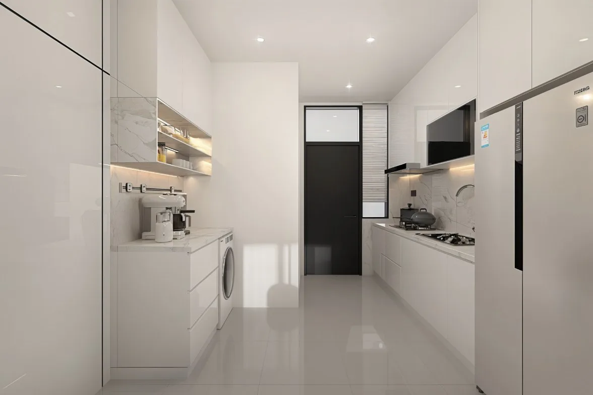 SA Terraces, Simpang Ampat: kitchen, interior impression