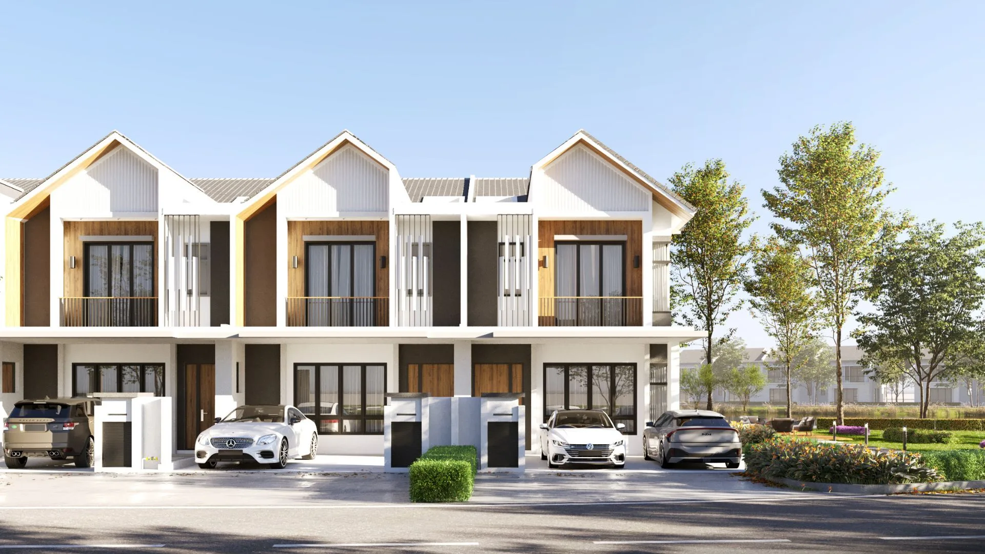 Sanubari two-storey terrace houses render
