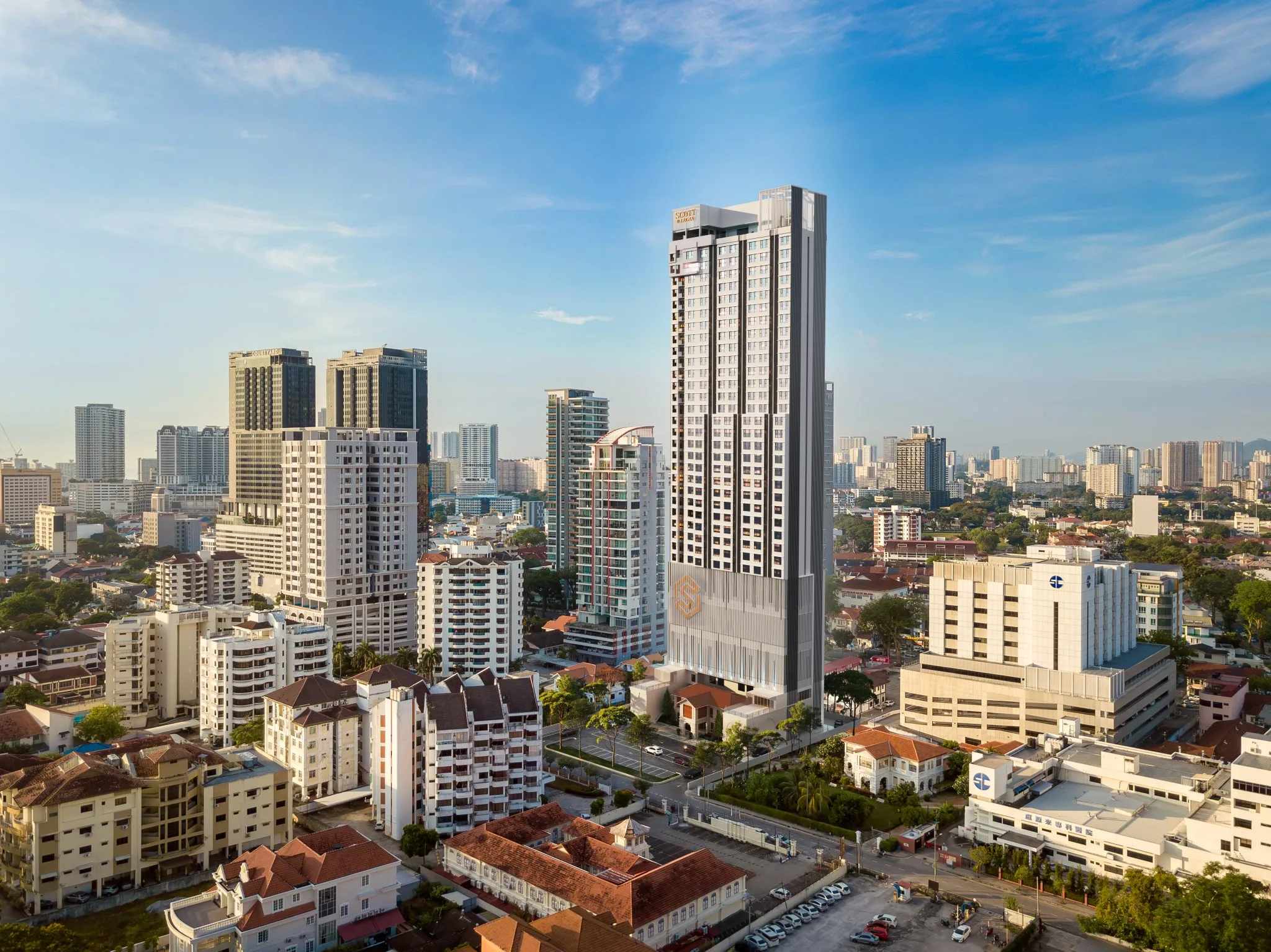 Scott @ Logan, George Town: serviced apartment tower on Jalan Logan over the city, artist's impression