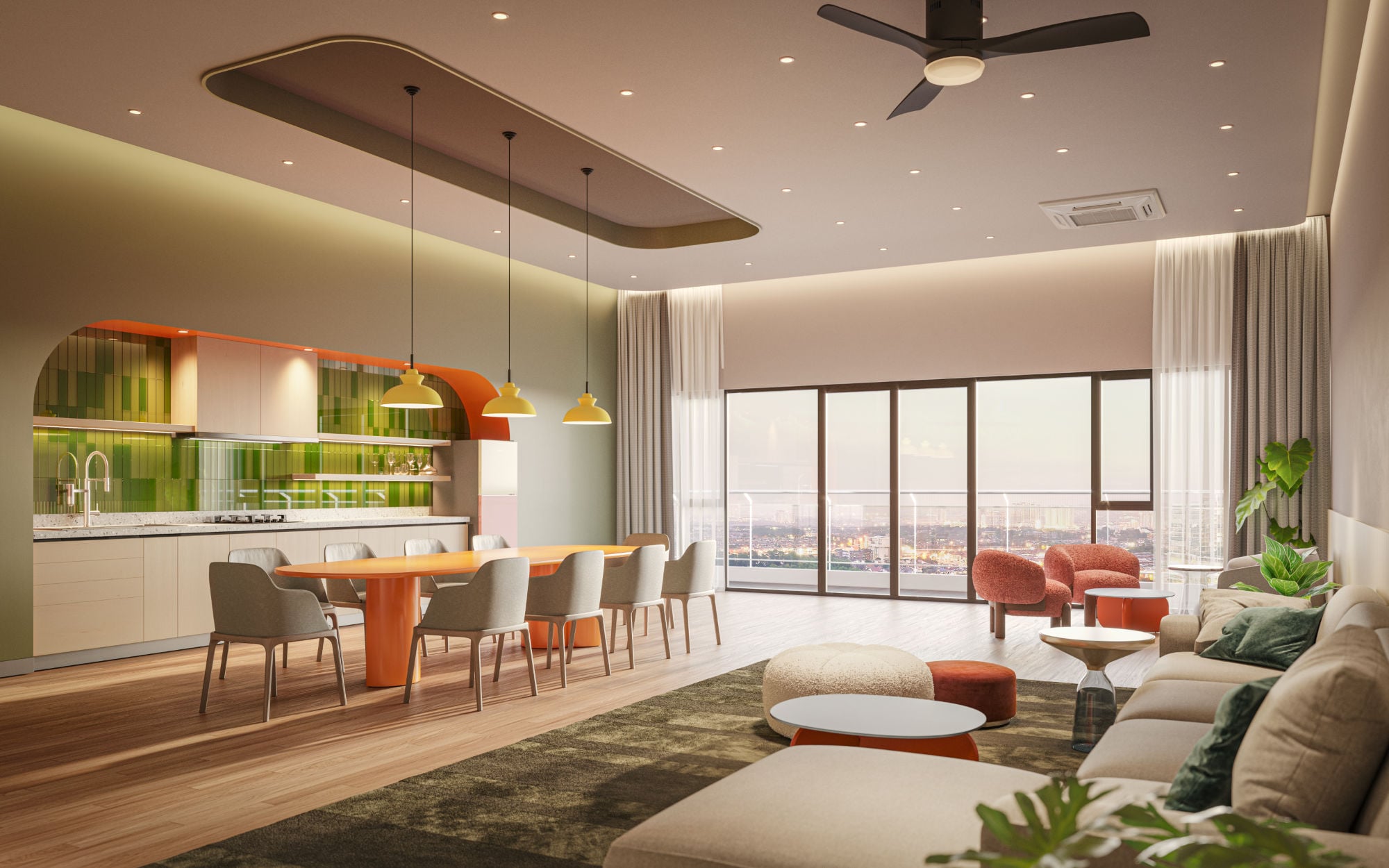 Seiras Residences, Batu Kawan: shared kitchen, artist's impression