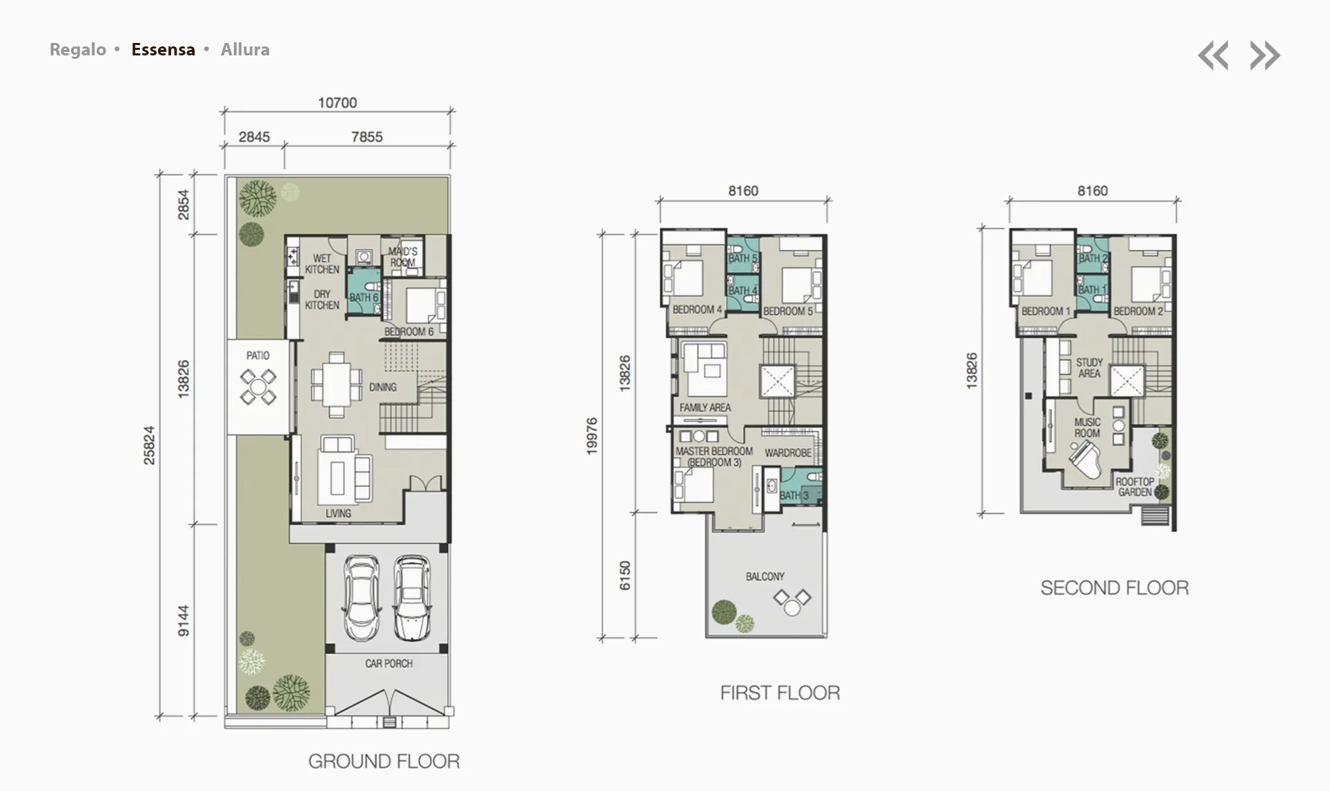 Sentrino, Bukit Mertajam: Essensa 3-storey semi-detached floor plan