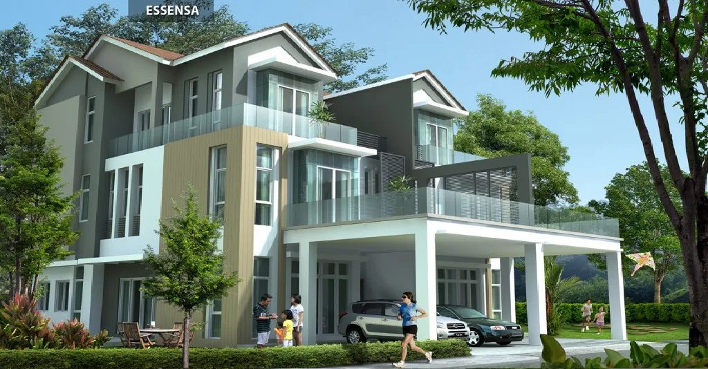 Sentrino, Bukit Mertajam: Essensa 3-storey semi-detached house, exterior