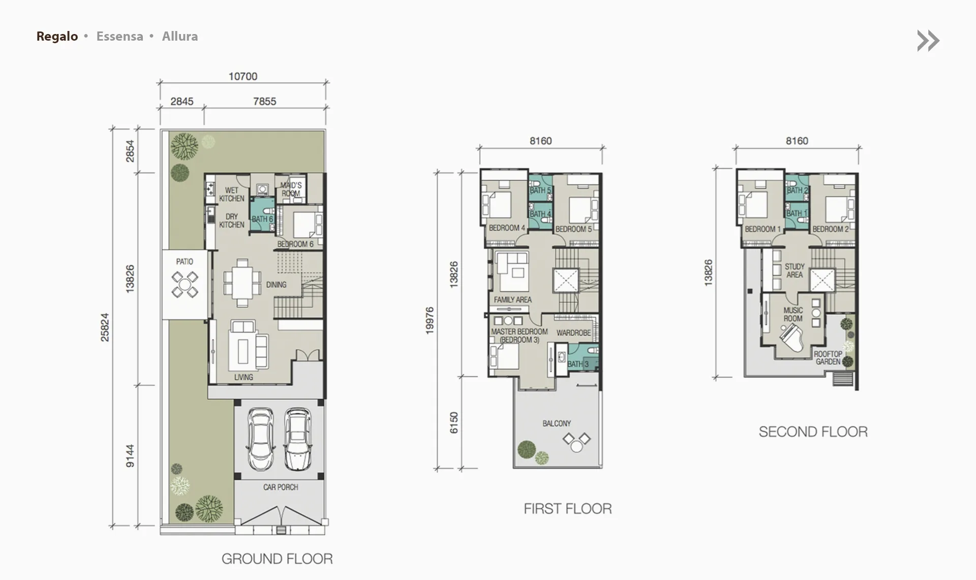Sentrino, Bukit Mertajam: Regalo 3-storey semi-detached floor plan