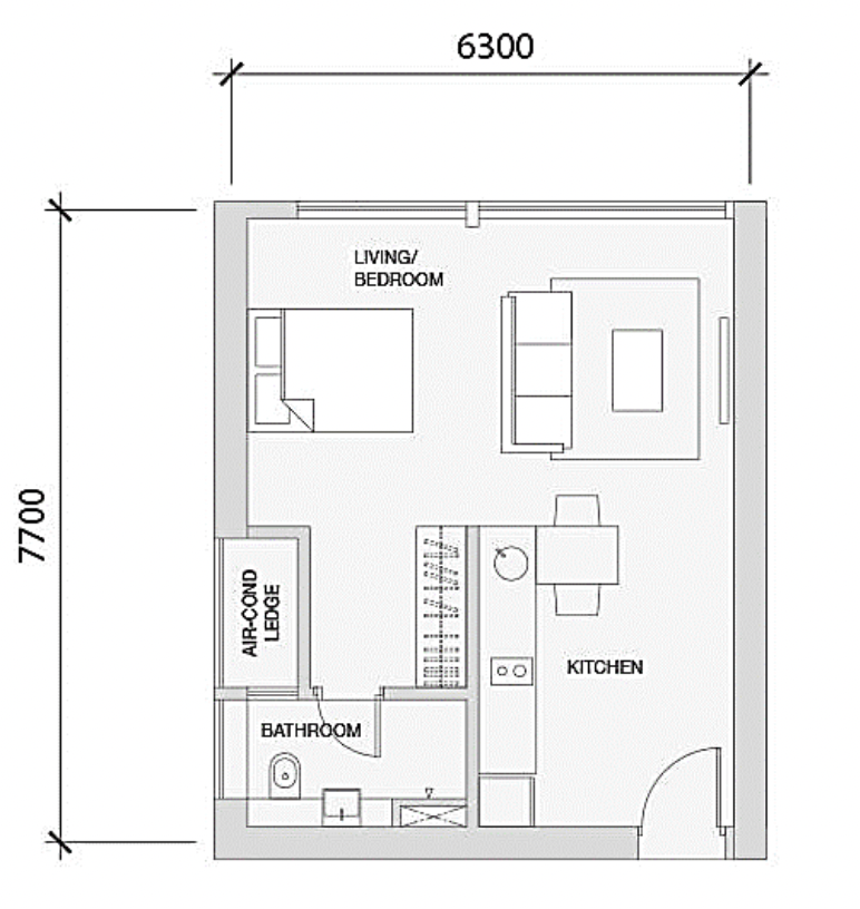Setia Sky 88 studio floor plan