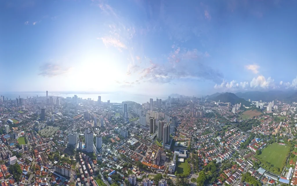 Setia SV2, Jelutong: aerial view of the towers, artist's impression