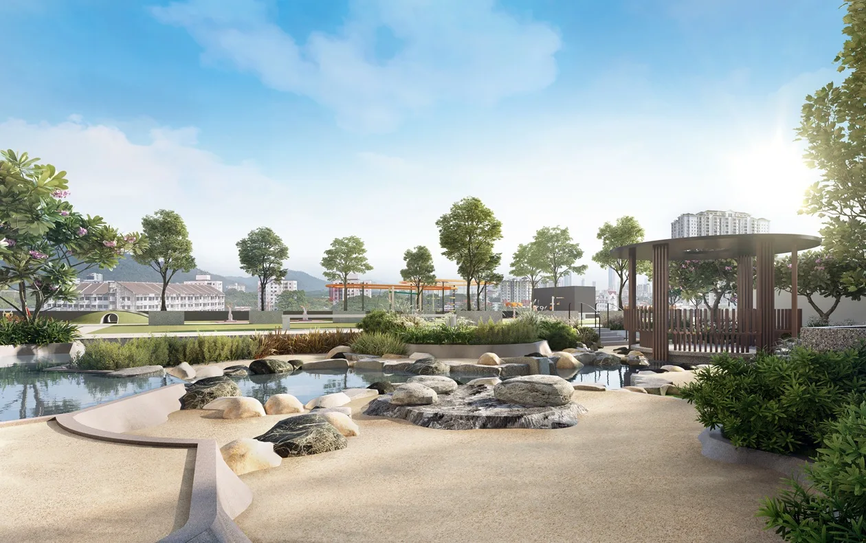 Setia SV2, Jelutong: podium facilities deck, artist's impression