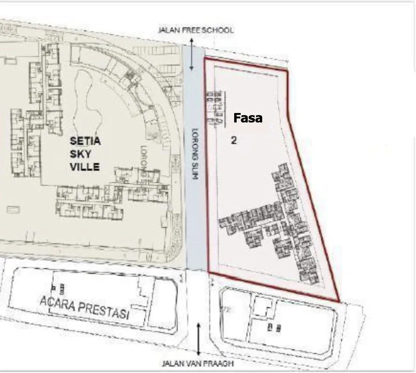 Setia SV2, Jelutong: site plan off Lorong Slim