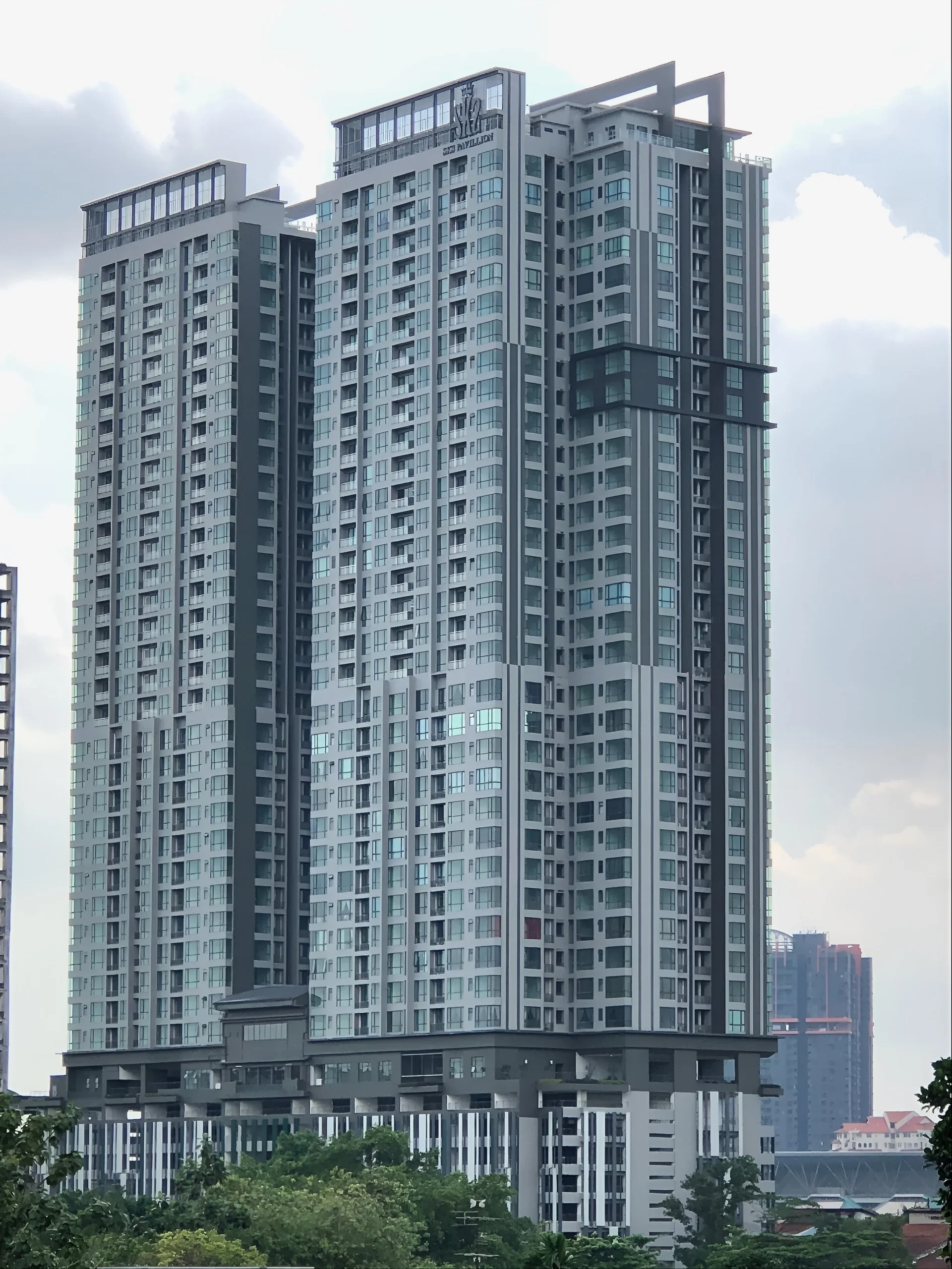 SKS Pavillion Residences towers next to SKS City Mall