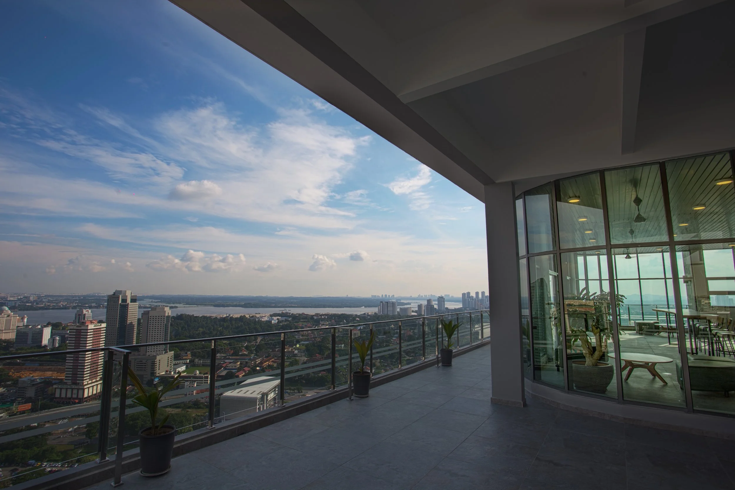 Rooftop lounge and bar at SKS Pavillion Residences