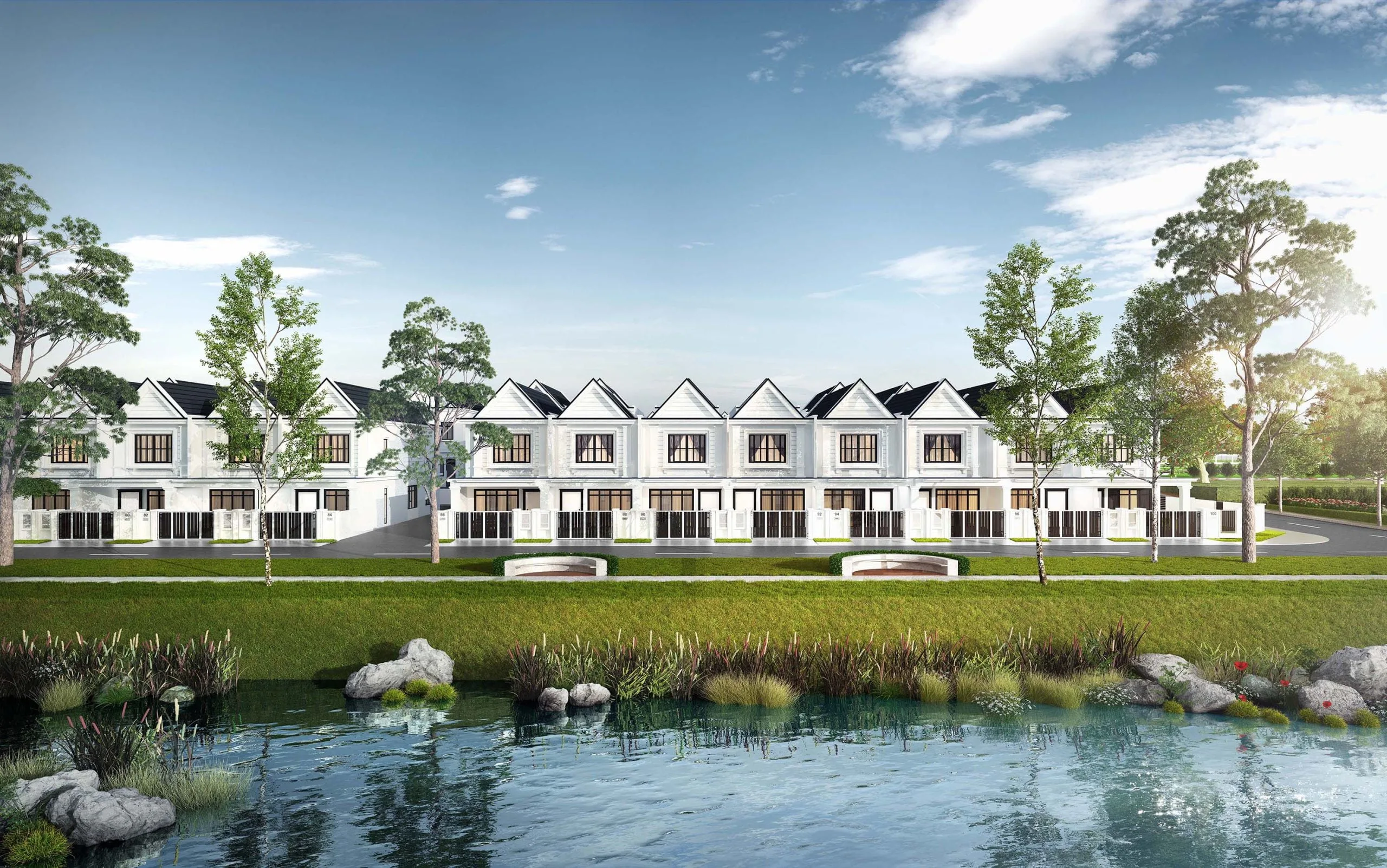 South Hills Seri Alam 20 ft x 70 ft terrace houses by the pond