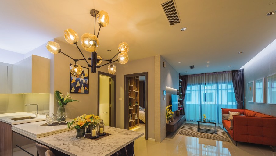 Suasana Iskandar show unit living and dining area