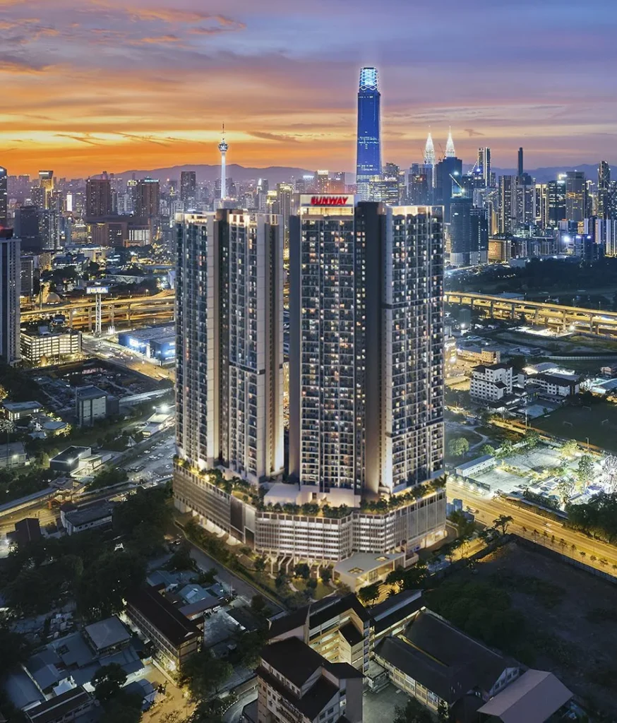Sunway Cochrane twin towers on Jalan Cochrane, Kuala Lumpur (artist's impression)