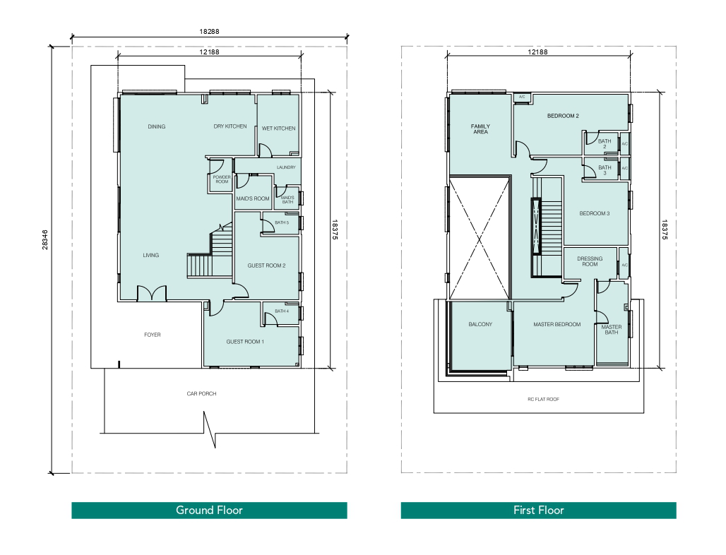 Suria Hills Avalon 60 ft x 93 ft floor plan