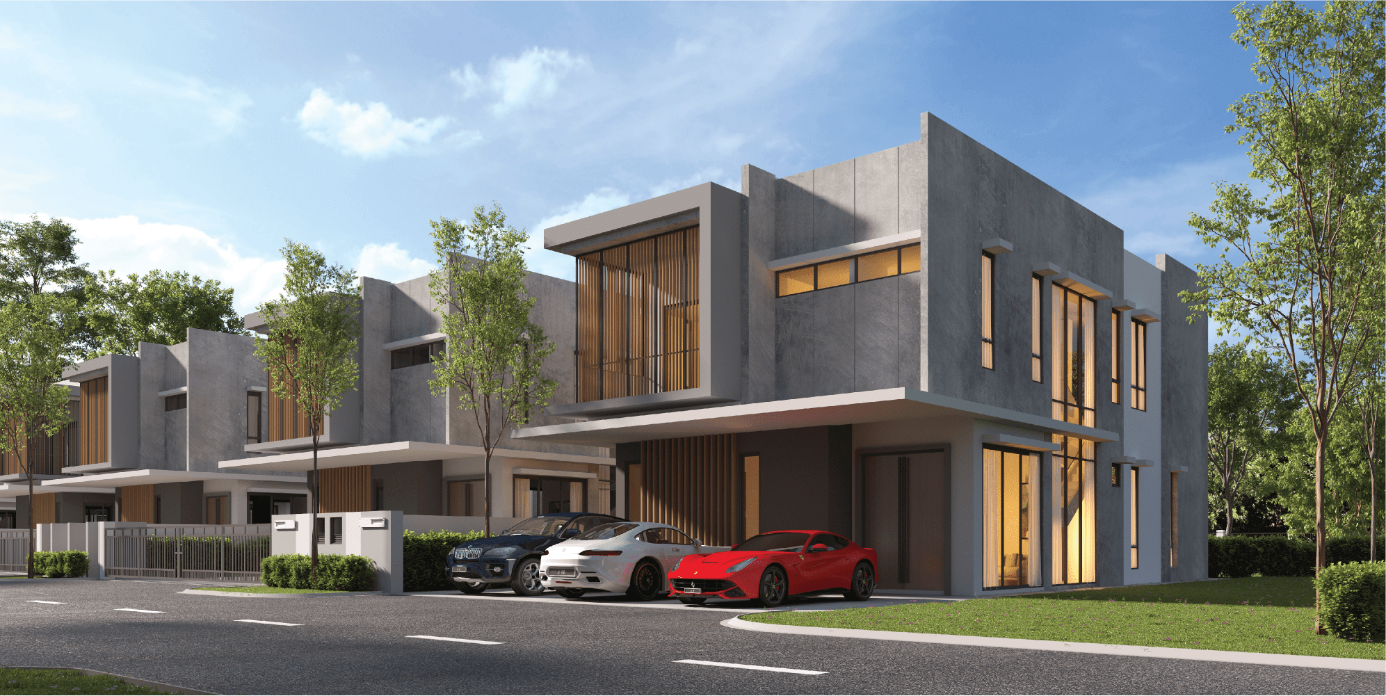 Suria Hills bungalow design, street view