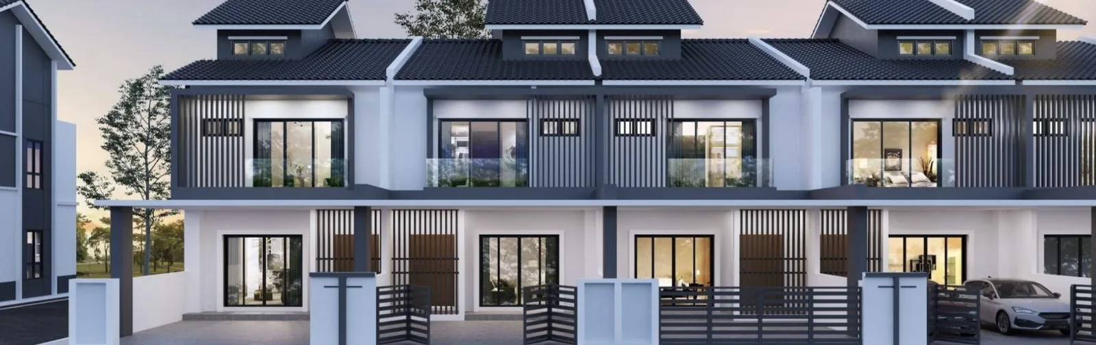 Taman Bistari Indah, Nibong Tebal: two-storey terrace frontage (artist's impression)