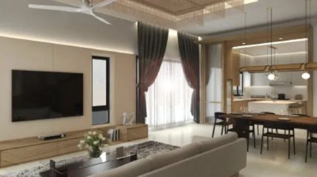 Taman Bistari Jaya, Nibong Tebal: living and dining area (artist's impression)