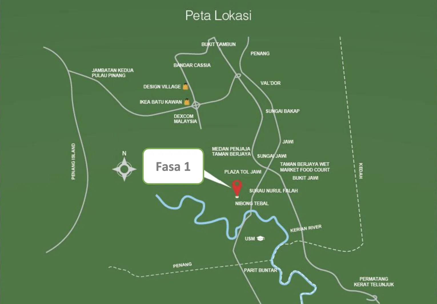 Taman Bistari Jaya, Nibong Tebal: location map, Nibong Tebal