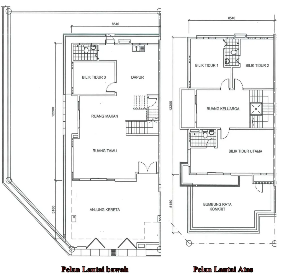 Taman Nuri Emas, Nibong Tebal: Phase 7 2-storey semi-D floor plan, 4 bed 3 bath, about 2,648 sq ft