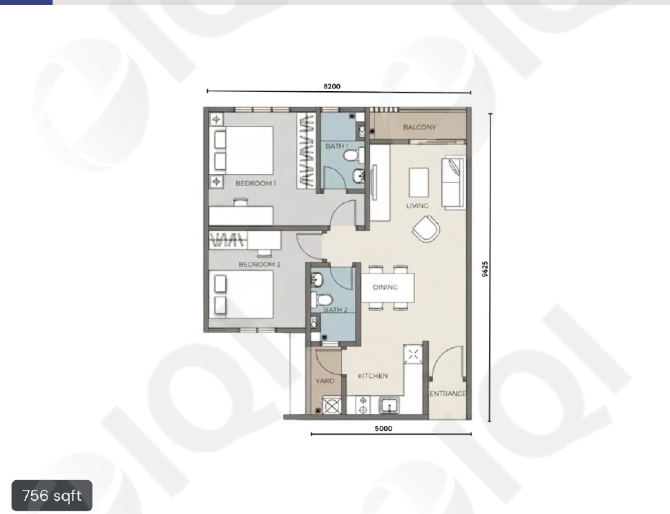 The Iconic by PGB floor plan, Type B