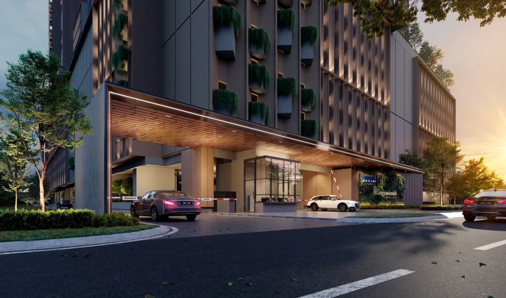 Grand entrance arrival court at The Kingswoodz, Bukit Jalil (artist's impression)