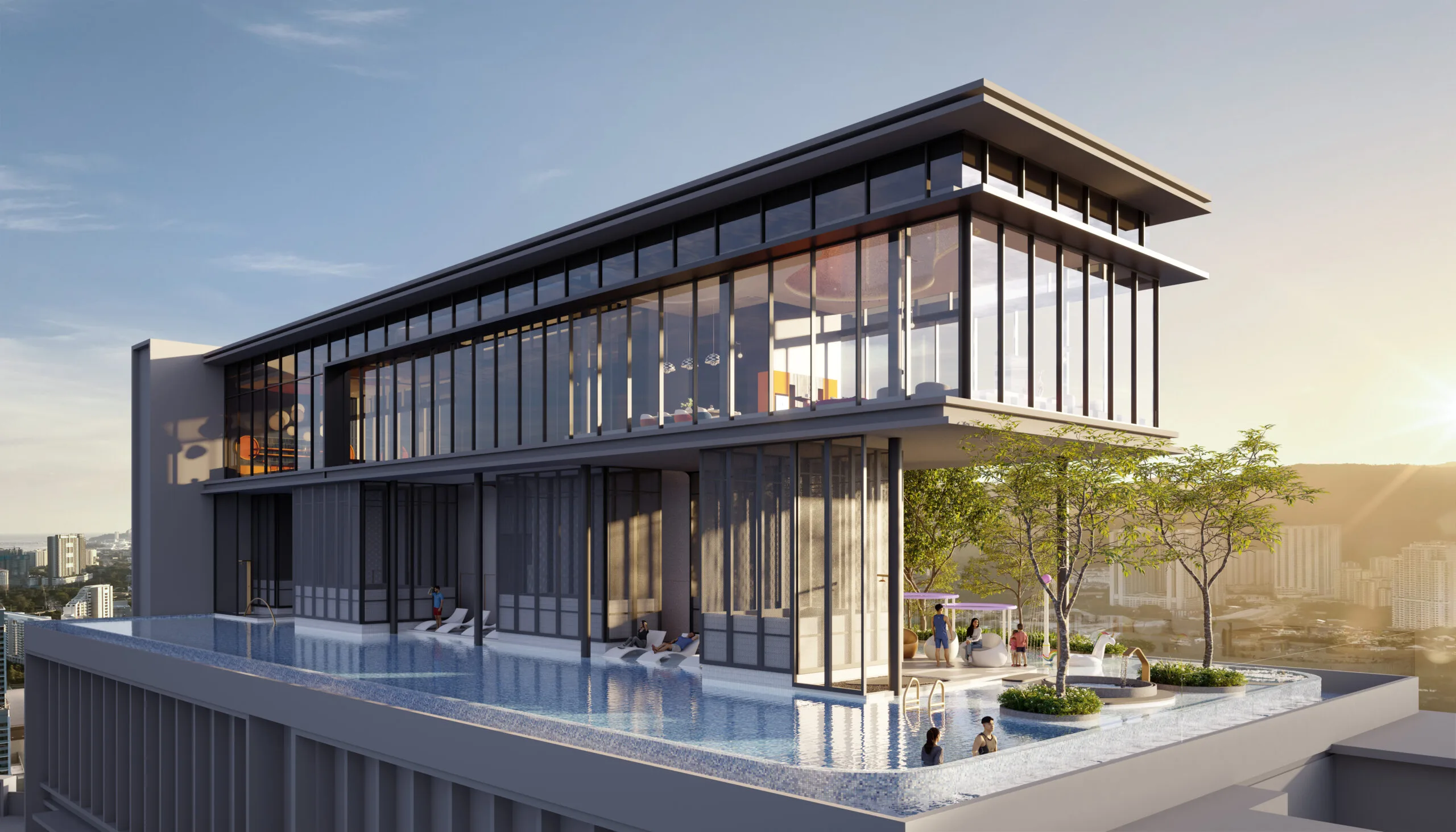 The Lighthauz, Gelugor: Level 56 sky pool, artist's impression
