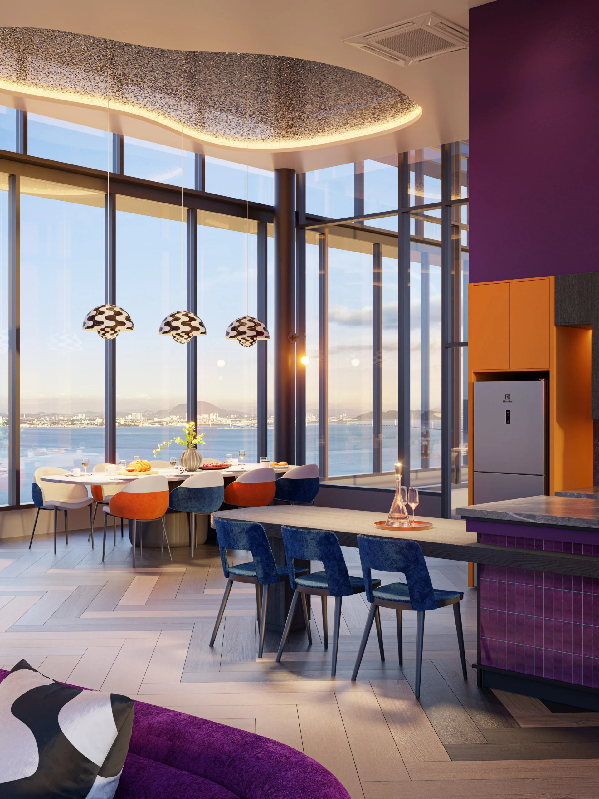 The Lighthauz, Gelugor: Level 57 sky lounge, artist's impression