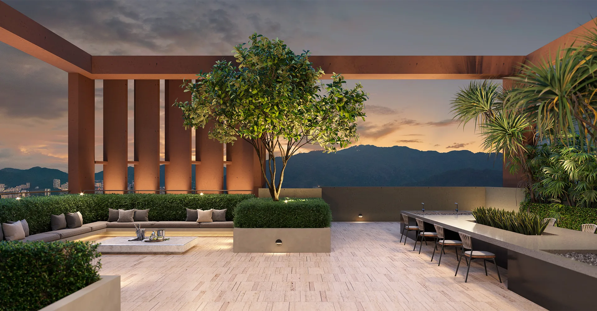 The Lume, Andaman Island, Penang: rooftop garden, artist's impression