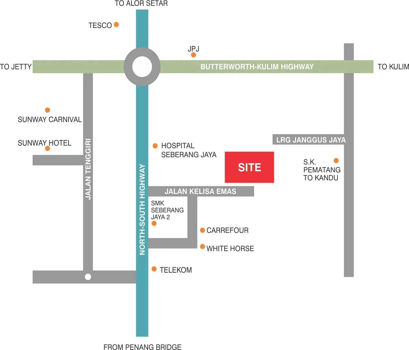 The Paradigm Suites, Seberang Jaya: location map