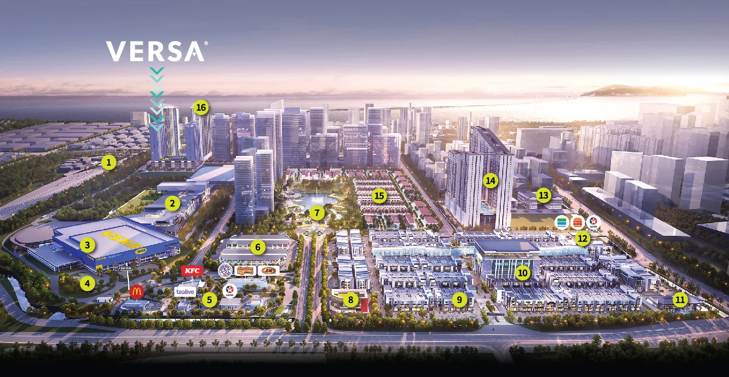 Versa, Aspen Vision City, Batu Kawan: township master plan with the project marked