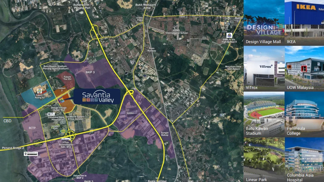 Vi Residence, Batu Kawan: location map of Savantia Valley, Bandar Cassia